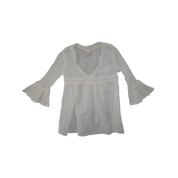 White Boho Blouse + Gymboree Embroidered Horseshoe Jeans Set 18–24 Months - Picture 3 of 7